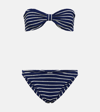 HUNZA G JEAN STRIPED BIKINI