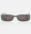 Balenciaga Grey Rectangular Ladies Sunglasses Bb0096s 014 51 In Grey