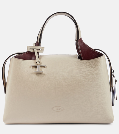 Tod's Apa Medium Leather Tote Bag In Neutrals