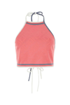 Fendi Dark Pink Viscose Blend Crop Top In Pink
