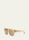 Fendi Roma Acetate Cat-eye Sunglasses In Shiny Black/smoke