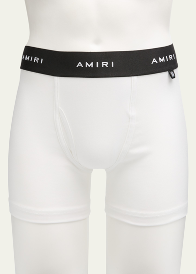 Amiri Men's Logo Band Boxer Briefs In White