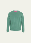 The Elder Statesman Simple Gender Inclusive Cashmere Sweater In Juniper