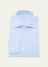 Cesare Attolini Men's Cotton Stripe Dress Shirt In 001-blue