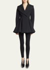 ALAÏA FLARED WOOL PRINCESS COAT