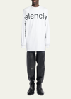 BALENCIAGA MEN'S OVERSIZED LONG SLEEVE BAL. COM T-SHIRT