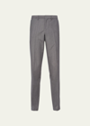 PRADA MEN'S SOLID WOOL-MOHAIR PANTS