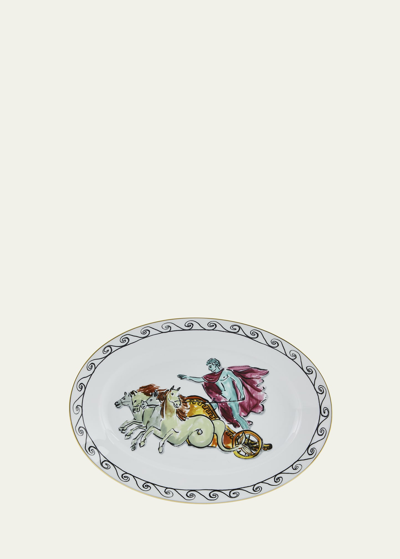 Ginori 1735 Il Viaggio Di Nettuno Oval Platter, White
