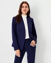 Ann Taylor The Petite Cutaway Blazer In Double Knit In Pure Sapphire
