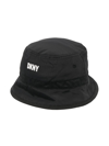 DKNY REVERSIBLE LOGO-PRINT BUCKET HAT