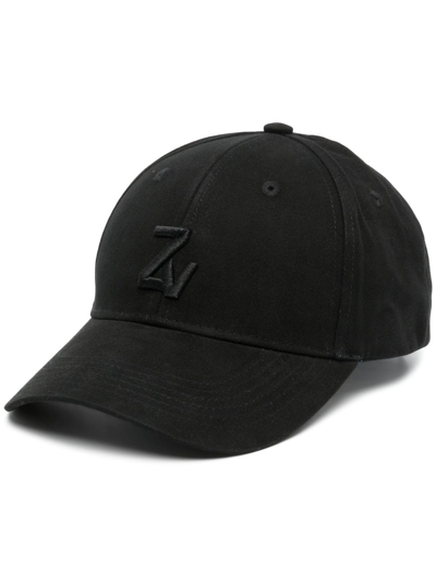 Zadig & Voltaire Lelia Embroidered Logo Baseball Cap In Black
