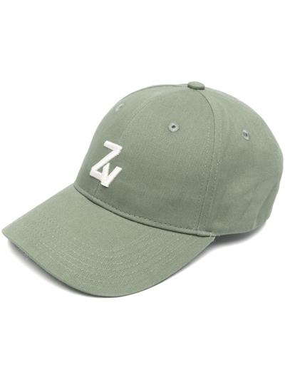 Zadig & Voltaire Embroidered-logo Baseball Cap In Green