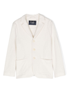 Il Gufo Button-up Single-breasted Blazer In White
