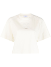 Off-white Arrows-motif Embellished Cropped T-shirt In Neutrals