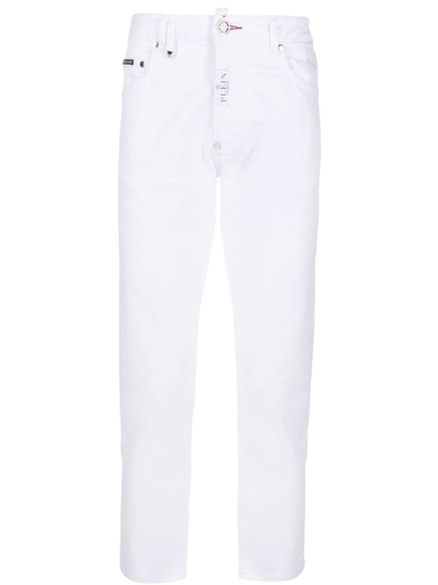 Philipp Plein Skinny-fit Mid-rise Jeans In White