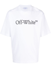 OFF-WHITE BOOKISH LOGO-PRINT COTTON T-SHIRT