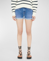 Frame (bio)degradable Le Grand Garçon Cutoff Denim Shorts In Del Amo