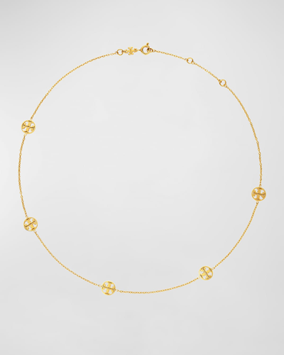 Tory Burch Miller Station Necklace In Gold