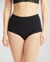 Hanky Panky High-rise Lace-trim Boyshorts In Black