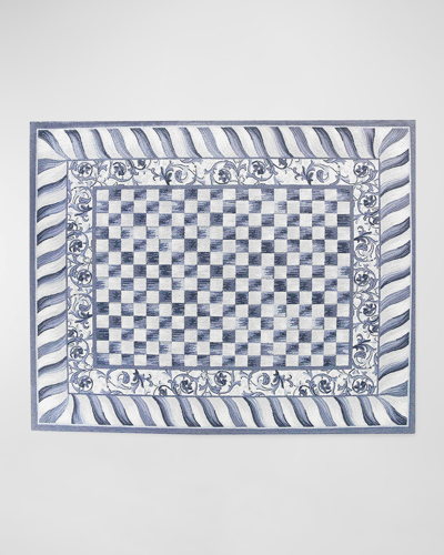 Mackenzie-childs Sterling Check Rug, 8' X 10' In Blue