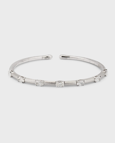 Etho Maria 18k White Gold Flex Bracelet With Diamonds Ovals