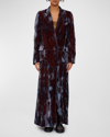 COLLINA STRADA WOLVERINE LONG VELVET COAT