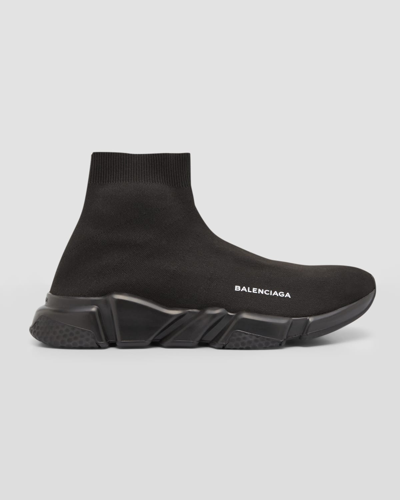 Balenciaga Men's Speed Low Trainer Sneakers In 1000 Noir