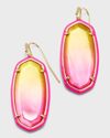 Kendra Scott Women's Elle 14k-gold-plated & Ombré Glass Drop Earrings In Sunset Ombre Illusion
