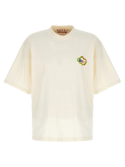 Marni No Vacancy Inn Printed Cotton-jersey T-shirt In Neutrals