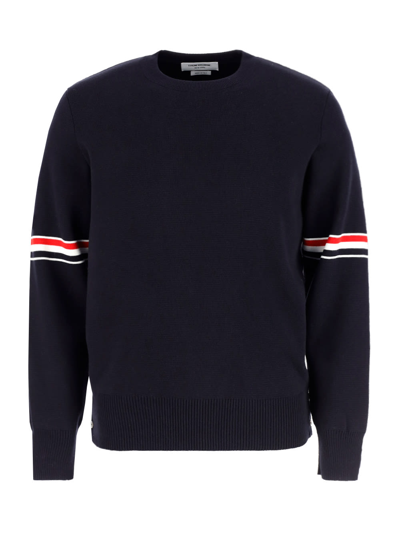 Thom Browne Cotton Sweater In Blue