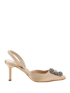 Manolo Blahnik 70mm Hangisli Satin Pumps In Mnud
