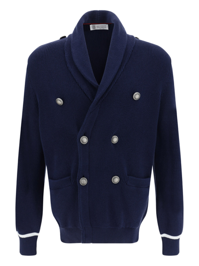 Brunello Cucinelli Double-breasted Cotton Cardigan In Cc800