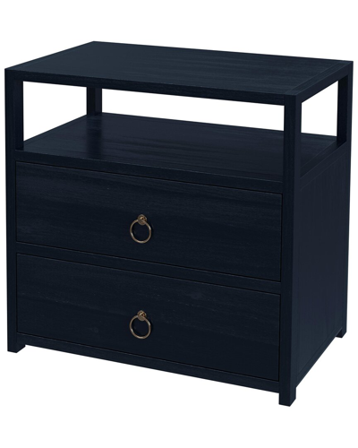 Butler Specialty Company Lark 2 Drawer Wide Nightstand In Blue