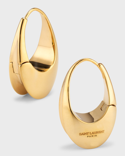 Saint Laurent Arty Hoop Earrings In Gold ModeSens