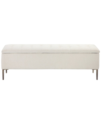 Pangea Home Ili Storage Bench In White