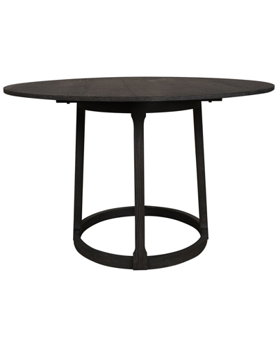 Pangea Home Holly Round Dining Table In Black