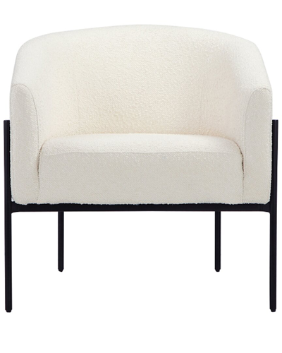 Pangea Home Amanda Arm Chair In White