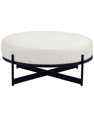 Pangea Home Lolo Round Bench In White