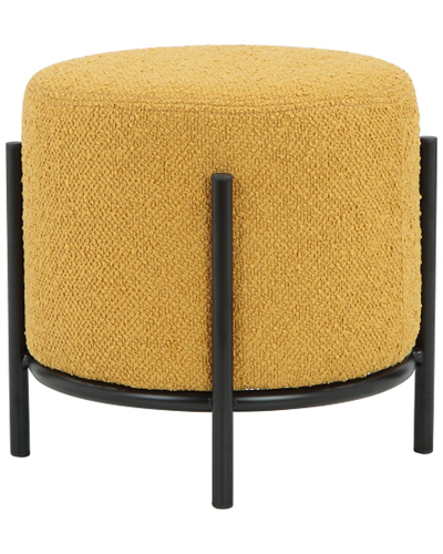 Pangea Home Lolo Round Stool In Yellow
