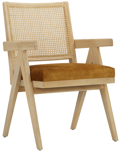 Pangea Home Lev Arm Chair In Gold
