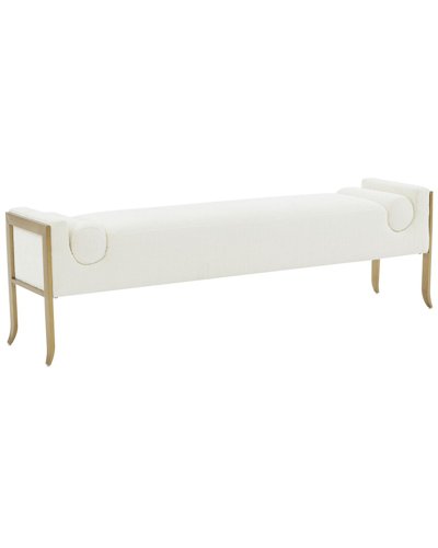 Tov Furniture Ines Textured Velvet Bench