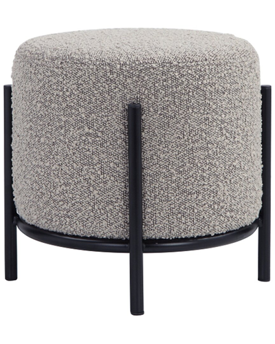 Pangea Home Lolo Round Stool In Grey