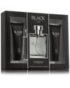 LOVERY LOVERY BLACK INTENSE MEN'S BATH AND BODY HOME SPA GIFT BEAUTY SET