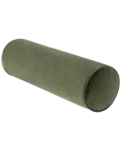 Surya Cotton Velvet Lumbar Pillow In Green
