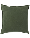 Surya Cotton Velvet Decorative Pillow In Green