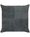 Surya Corduroy Quarters Lumbar Pillow In Grey