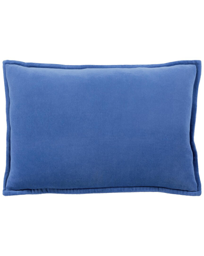 Surya Cotton Velvet Accent Pillow In Blue