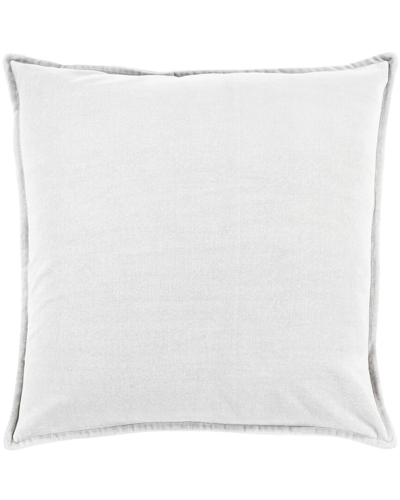 Surya Cotton Velvet Accent Pillow In Grey
