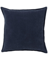 Surya Cotton Velvet Decorative Pillow In Blue