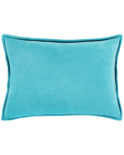 Surya Cotton Velvet Accent Pillow In Blue